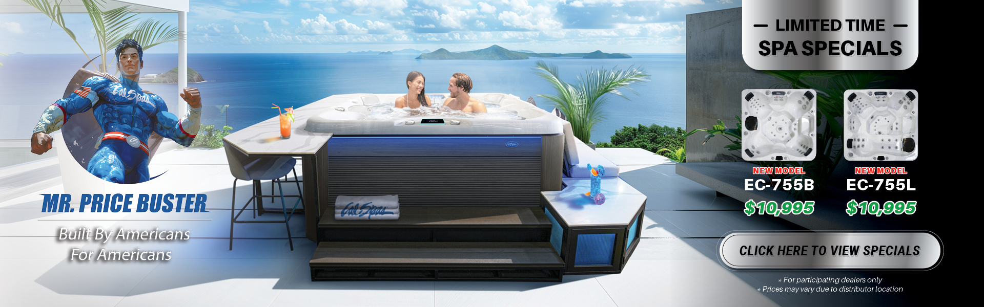 Calspas hot tub being used in a family setting - West Allis
