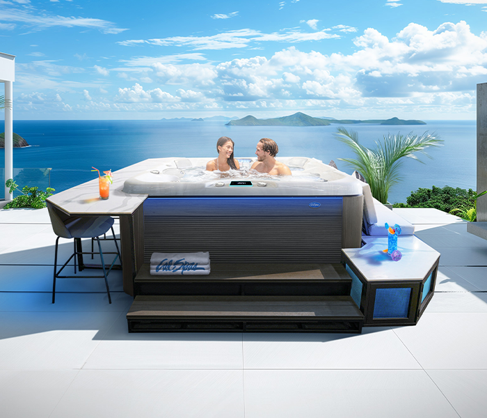 Calspas hot tub being used in a family setting - West Allis
